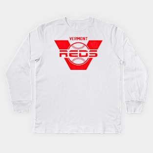 Defunct Vermont Reds Baseball 1984 Kids Long Sleeve T-Shirt